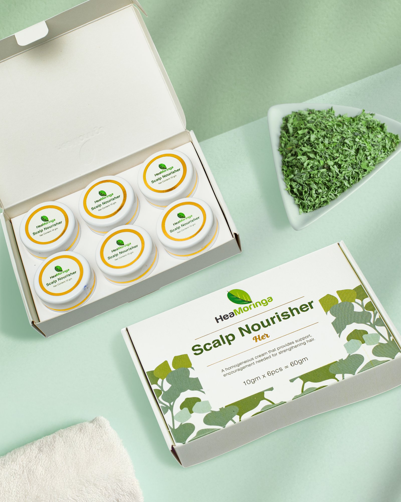 HeaMoringa Scalp Nourisher Her Pack of 6 (Single Use)